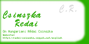 csinszka redai business card