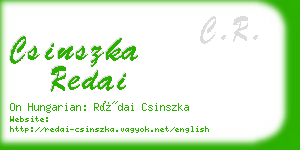 csinszka redai business card